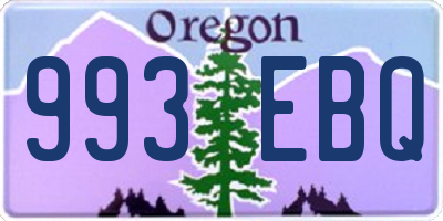 OR license plate 993EBQ