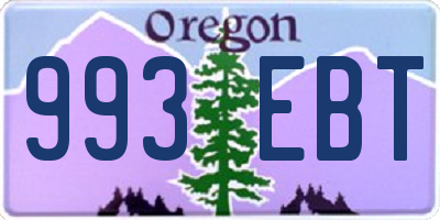 OR license plate 993EBT