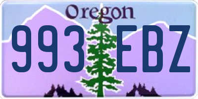 OR license plate 993EBZ