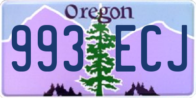 OR license plate 993ECJ