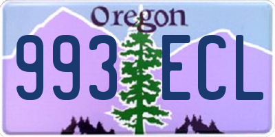 OR license plate 993ECL
