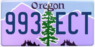 OR license plate 993ECT