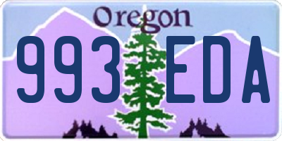 OR license plate 993EDA