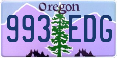 OR license plate 993EDG