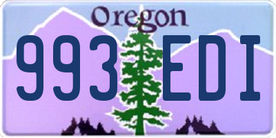 OR license plate 993EDI