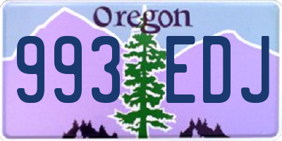 OR license plate 993EDJ