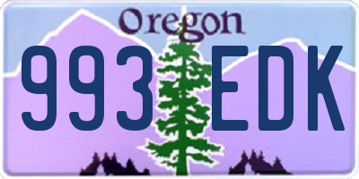 OR license plate 993EDK