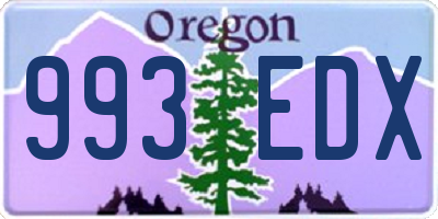 OR license plate 993EDX