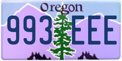 OR license plate 993EEE