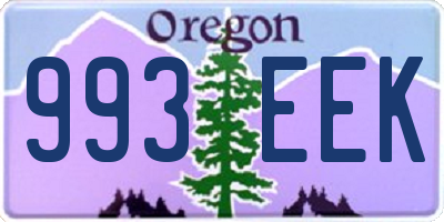 OR license plate 993EEK