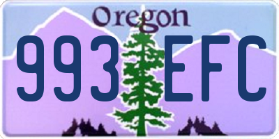OR license plate 993EFC