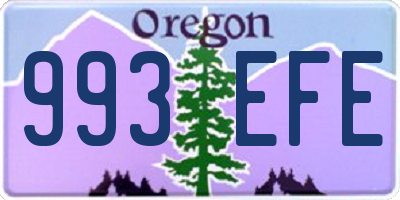 OR license plate 993EFE