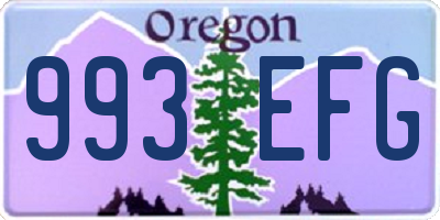 OR license plate 993EFG