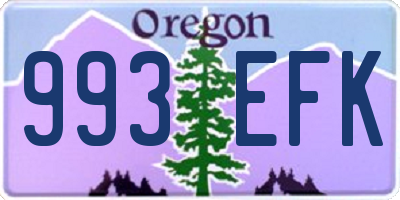 OR license plate 993EFK