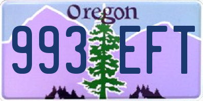 OR license plate 993EFT