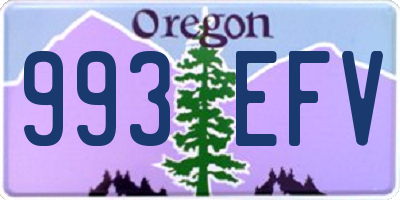 OR license plate 993EFV