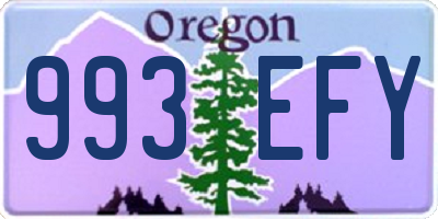 OR license plate 993EFY