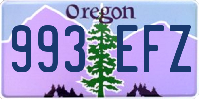 OR license plate 993EFZ