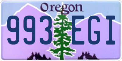 OR license plate 993EGI