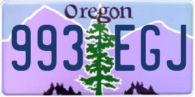 OR license plate 993EGJ