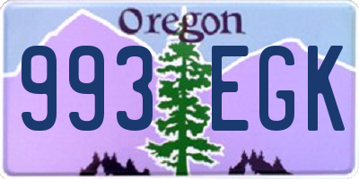 OR license plate 993EGK