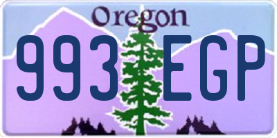 OR license plate 993EGP