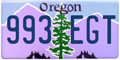 OR license plate 993EGT