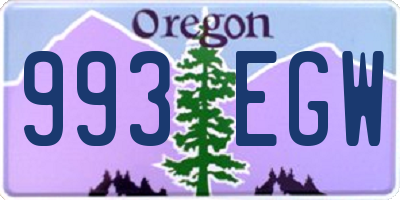 OR license plate 993EGW
