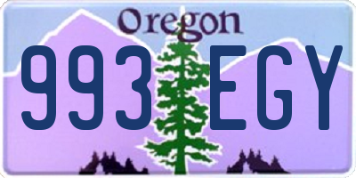 OR license plate 993EGY