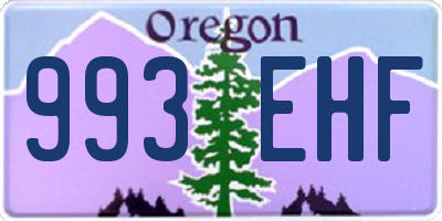 OR license plate 993EHF