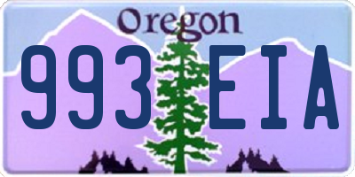 OR license plate 993EIA