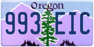 OR license plate 993EIC