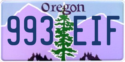 OR license plate 993EIF