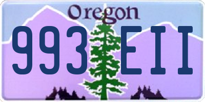 OR license plate 993EII