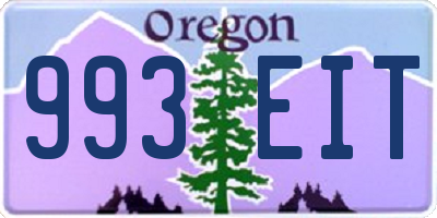 OR license plate 993EIT