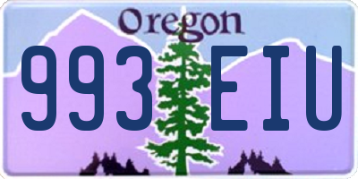 OR license plate 993EIU