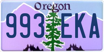 OR license plate 993EKA