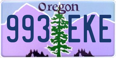OR license plate 993EKE