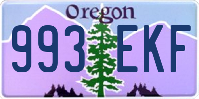 OR license plate 993EKF
