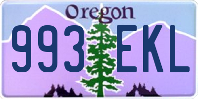 OR license plate 993EKL