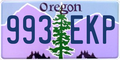 OR license plate 993EKP
