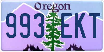 OR license plate 993EKT