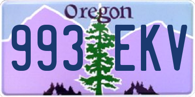 OR license plate 993EKV
