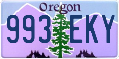 OR license plate 993EKY