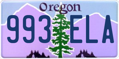 OR license plate 993ELA