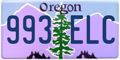 OR license plate 993ELC