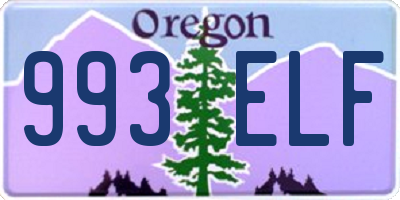OR license plate 993ELF