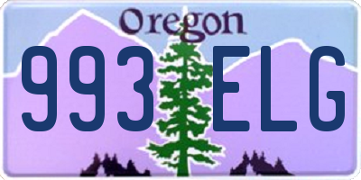 OR license plate 993ELG