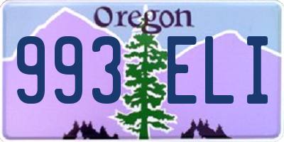 OR license plate 993ELI
