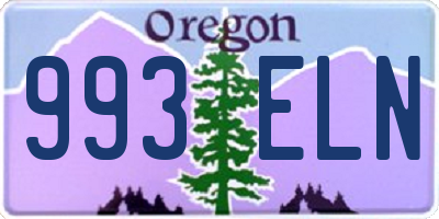 OR license plate 993ELN